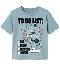 Name It T-shirt - NmmJudd - Stitch - Dusty Blue