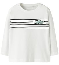 Name It Bluse - NmmVagno - Bright White/Croco lines
