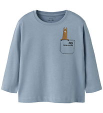 Name It Bluse - NmmVagno - Dusty Blue/Llama Pocket