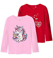 Name It Bluse - NmfKalesja - 2-pak - Pirouette/W. Tomato