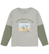 Minymo Bluse - Grey Melange
