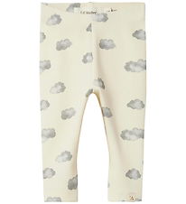Lil Atelier Leggings - NbnLayo - Noos - Turtledove/BLUE CLOUD