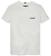 Tommy Hilfiger T-shirt - EMB - Hvid