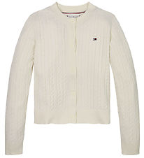 Tommy Hilfiger Cardigan - Strik - Mini Cable - Ivory Petal