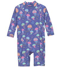 Color Kids Badeheldragt - UV50+ - AOP - Marlin