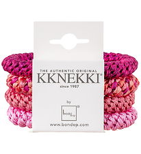 Kknekki Hårelastikker - 4-pak - Pink