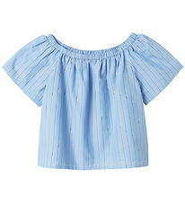 Name It T-shirt - NkfDemman - Provence/Hvid Og Grå