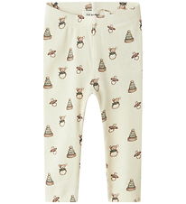 Lil' Atelier Leggings - Rib - NbnGavo - Turtledove/Toy