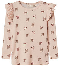 Lil' Atelier T-shirt - Rib - NmfGavo - Silver Peony/Bow