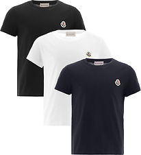 Moncler T-shirt - 3-pak - Hvid/Sort/Navy