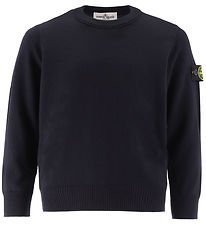Stone Island Bluse - Strik - Uld - Navy Blue