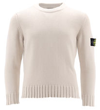 Stone Island Bluse - Strik - Uld - Natural White