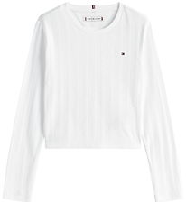 Tommy Hilfiger Bluse - Pointelle - White