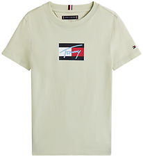 Tommy Hilfiger T-shirt - Script Flag - Misty Sage Green