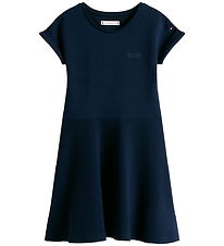 Tommy Hilfiger Kjole - Spacer Interlock - Dark Night Navy