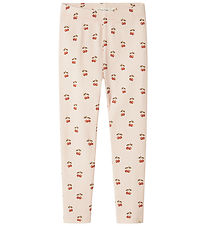 Lil' Aterlier Leggings - Rib - NmfFlavo - Silver Peony/Cherry