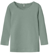 Name It Bluse - Noos - Rib - Nmfkab - Slate Gray