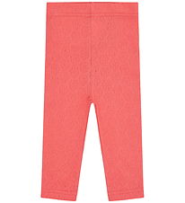 Hust and Claire Leggings - Lisa Pointelle Flower - Wild Coral