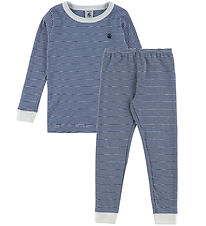 Petit Bateau Nattøj - 2-Delt - Olympic/Marshmallow