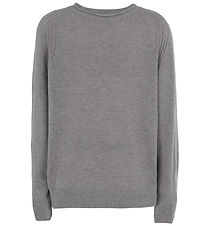 Emporio Armani Bluse - Strik - Uld - Light Grey Melange