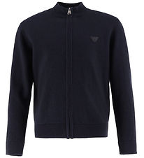 Emporio Armani Cardigan - Strik - Uld - Blue Navy