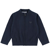 Emporio Armani Cardigan - Strik - Uld - Blue Navy