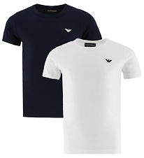 Emporio Armani T-shirt - 2-pak - Navy/Hvid