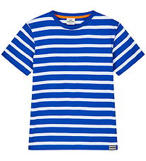 Mads Nørgaard T-shirt - Stripe Thorlino - Surf The Web/White
