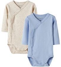 Name It Slå-om Bodyer l/æ - Noos - NbnBody - 2-pak - Chambray Bl