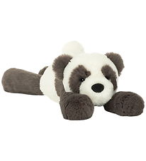Jellycat Bamse - 24x13 cm - Smudge Panda - Grå/Hvid