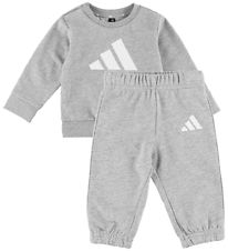 adidas Performance Sweatsæt - I BL FT Jog - Mgreyh/White