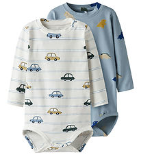 Name It Body l/æ - NbmVroels - 2-pak - Cloud Dancer/Dusty Blue