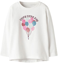 Name It Bluse - NmfVix - Bright White/Balloons
