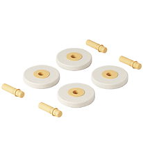 MODU 4x Foam Wheels - 4-pak - Sand Grey/Honey Yellow