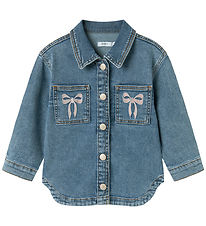 Name It DenimJakke - NmfDevi - Medium Blue Denim/Bow