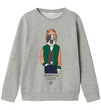 Name It Sweatshirt - NkmPsalko - Grey Melange