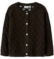 Name It Cardigan - Strik - NmfFleslit - Seal Brown