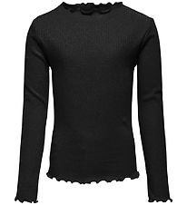 Kids Only Bluse - Rib - Kogidol - Black/Silver Glitter