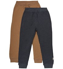 Minymo Sweatpants - 2-pak - Dark Gray Melange