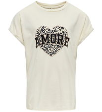 Kids Only T-shirt - Noos - KogLucy - Birch/Amore/Leo