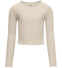 Kids Only Bluse - KogNella - Pumice Stone/Melange