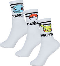 Name It Strømper - 3-Pak - Pokemon - NkmMilton - Bright White/3P
