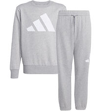 adidas Performance Sweatsæt - J BL Jog - Mgreyh/White