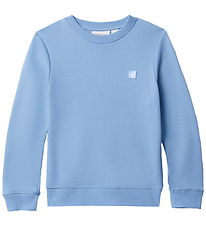 Calvin Klein Sweatshirt - Mono Mini Badge - Faded Denimblue