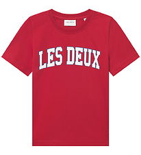 Les Deux T-shirt - Aidan - Scarlet Saga Red m. Logo