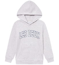 Les Deux Hættetrøje - Aidan - Snow Melange m. Logo