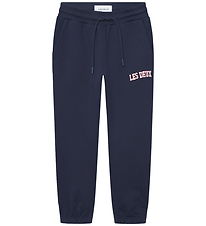 Les Deux Sweatpants - Aidan - Dark Navy Blue m. Logo