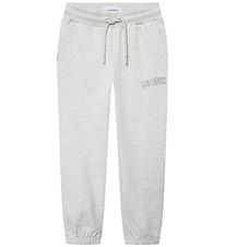 Les Deux Sweatpants - Aidan - Snow Melange m. Logo