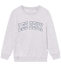 Les Deux Sweatshirt - Aidan - Snow Melange m. Logo