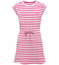 Kids Only Kjole - KogTrine - Cloud Dancer/Fuchsia Fedora